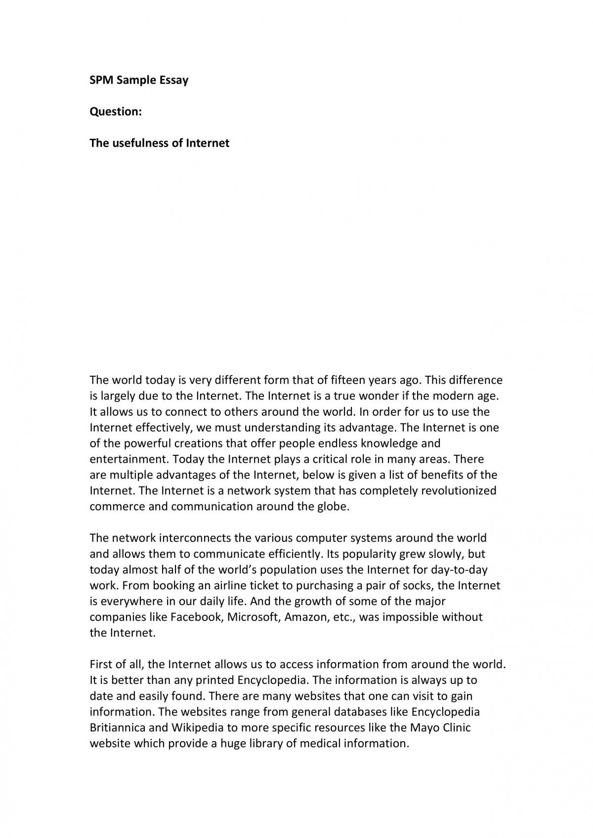 The usefulness of Internet  - Page 1