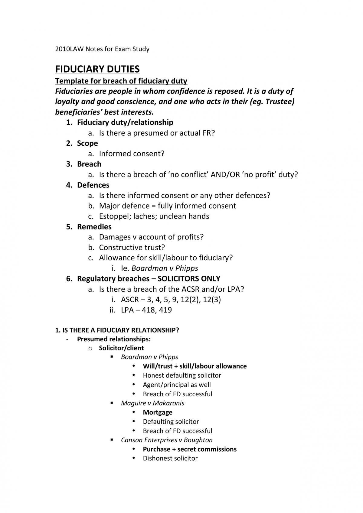 Templates for Answering Equity Breaches - Page 1
