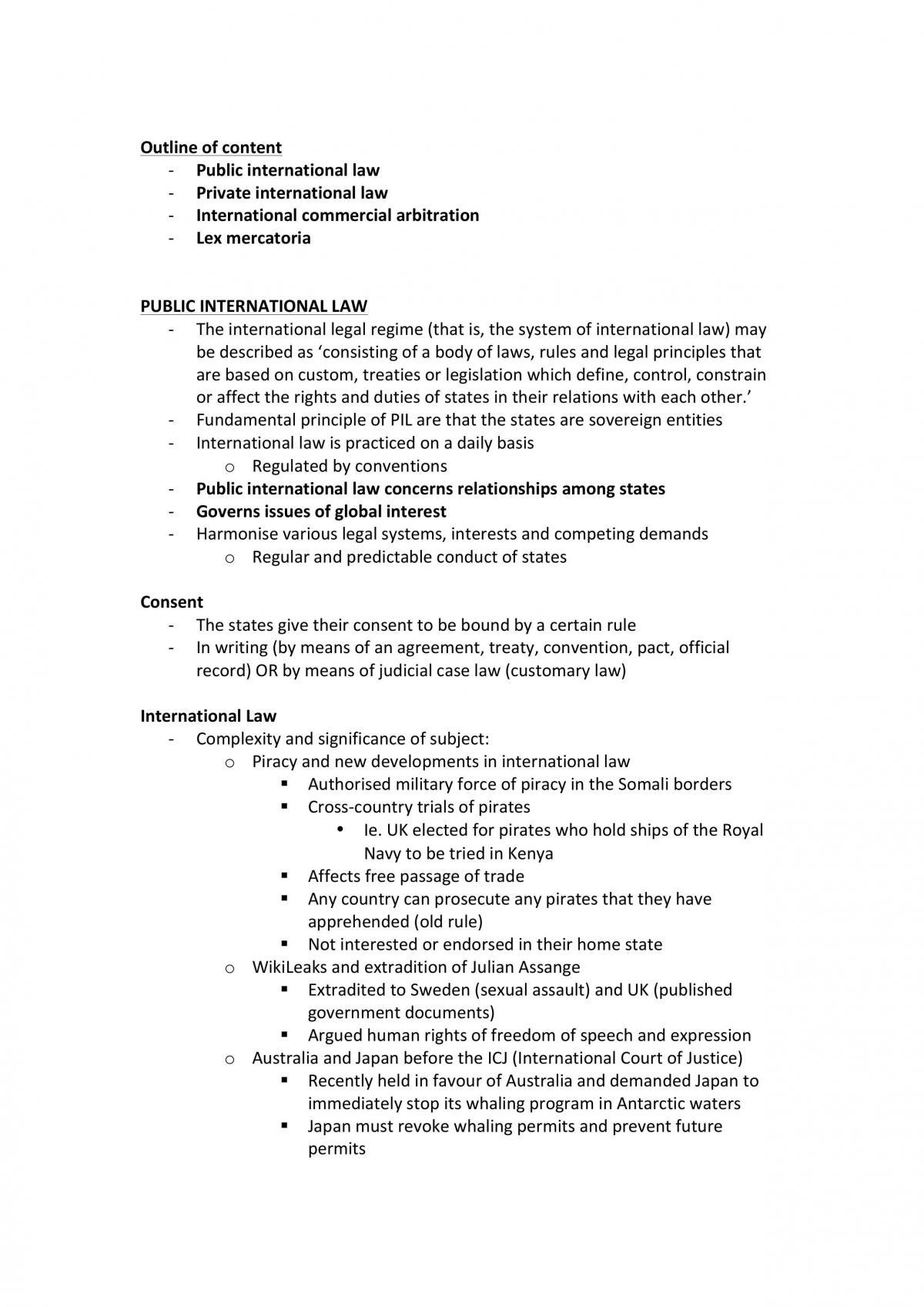 Transnational Law Study Notes - Page 1