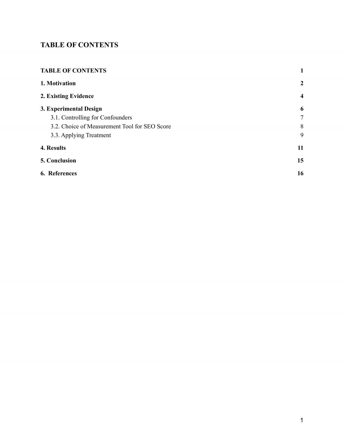 Final project: Search Engine Optimization and Analytics - Page 1