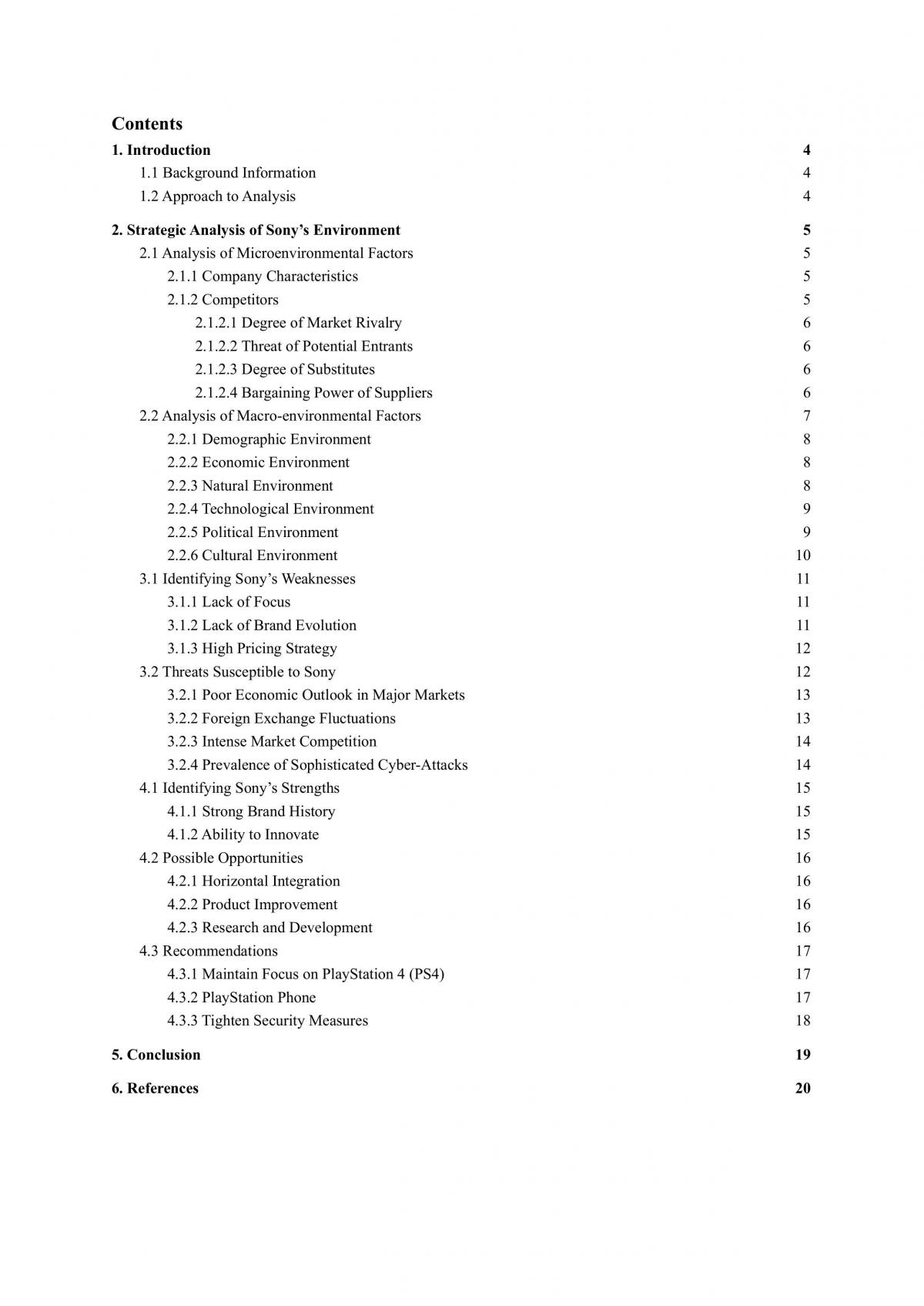 MKT1705 Case Project - Sony - Page 1