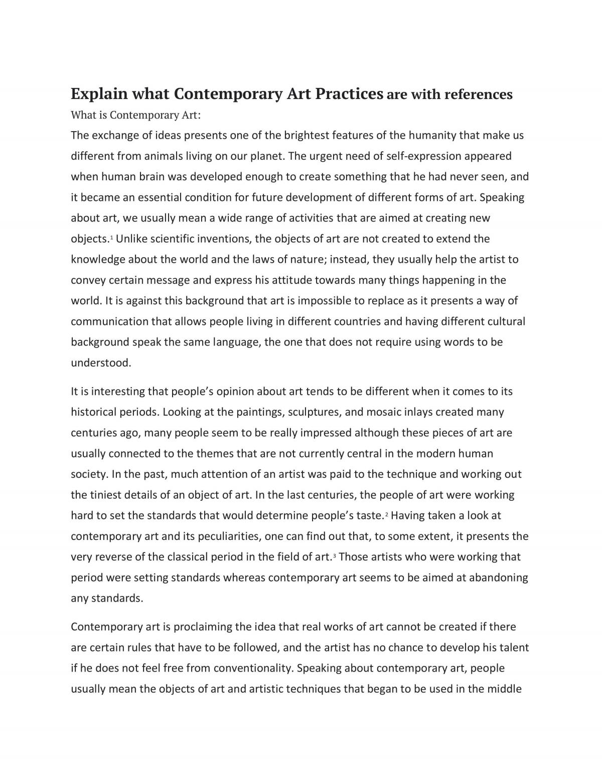 Contemporary Art Practices  - Page 1
