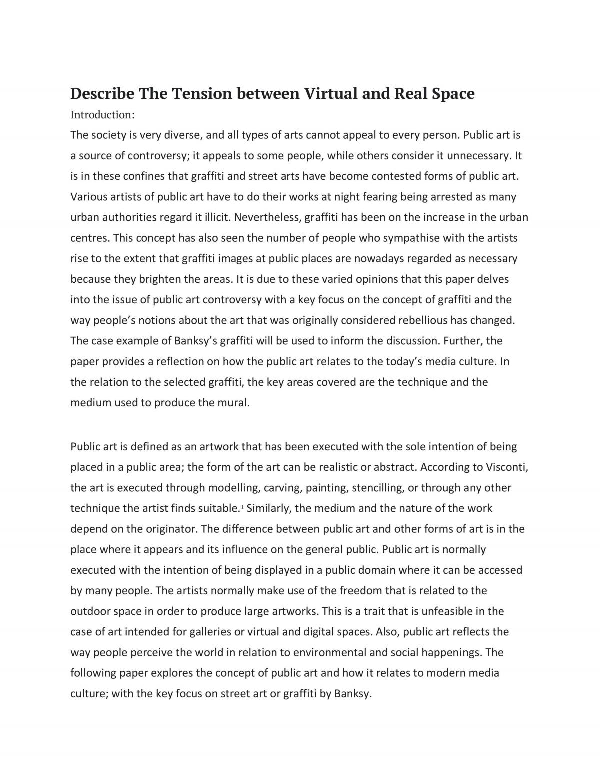 The Tension between Virtual and Real Space - Page 1