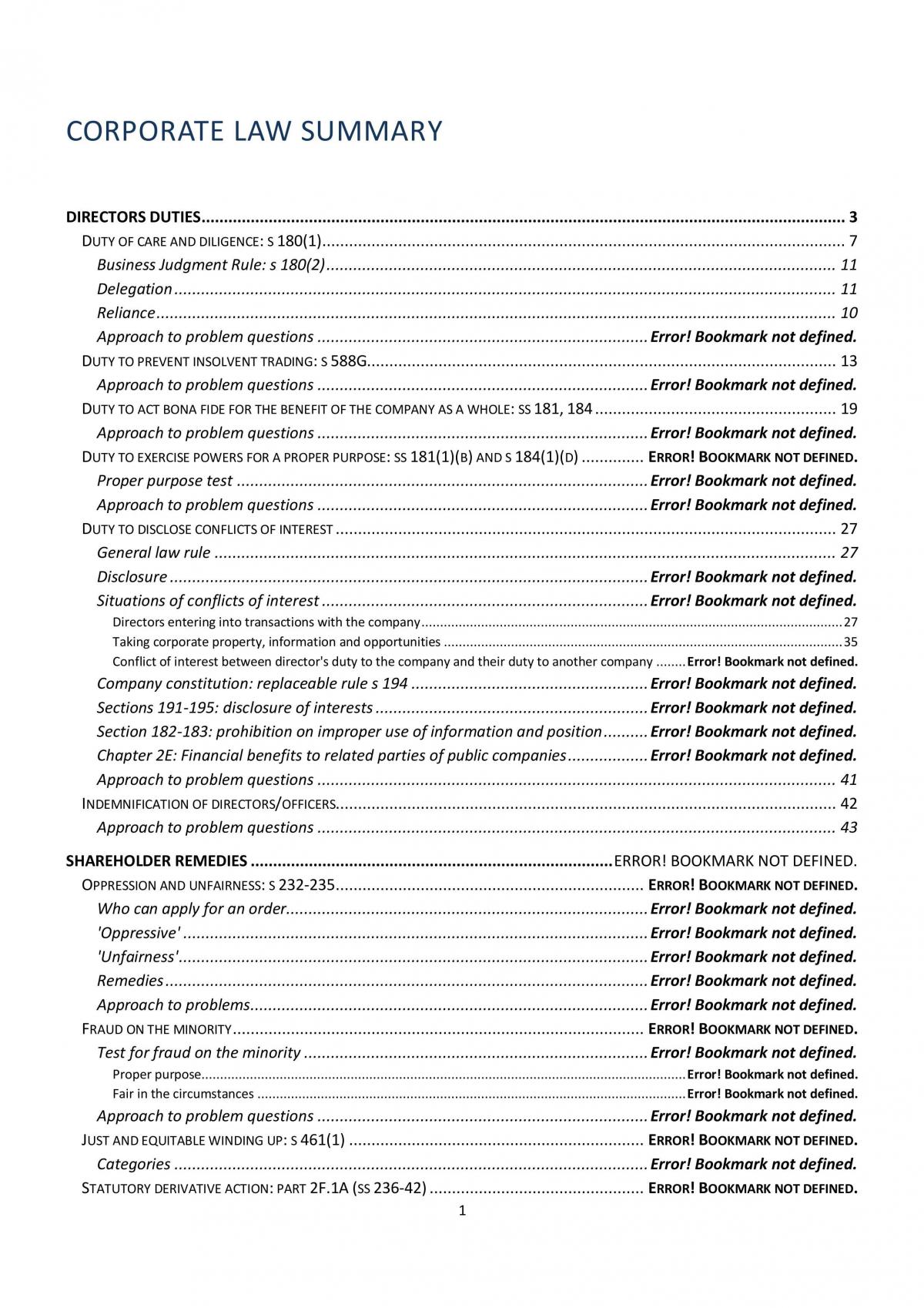 Corporate Law Complete Notes - Page 1