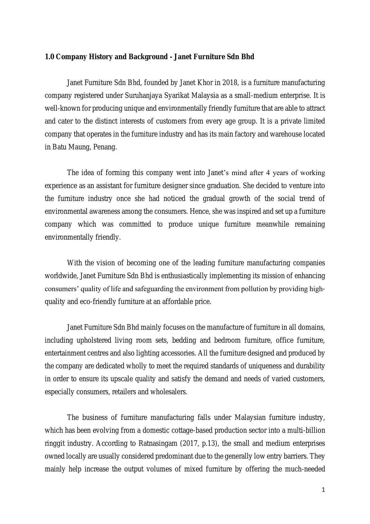 SWOT Analysis - Page 1