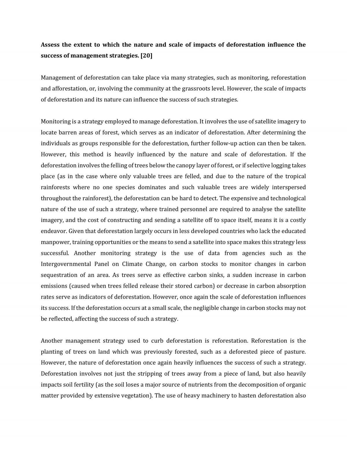 Deforestation Essays - Page 1