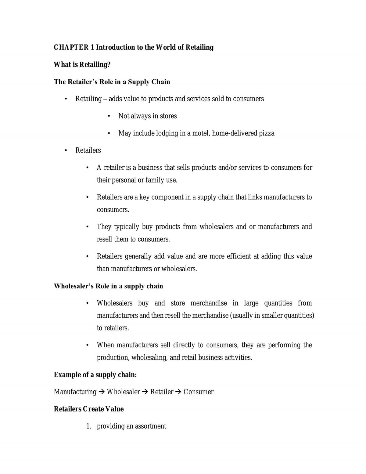 Retail Management notes - Page 1