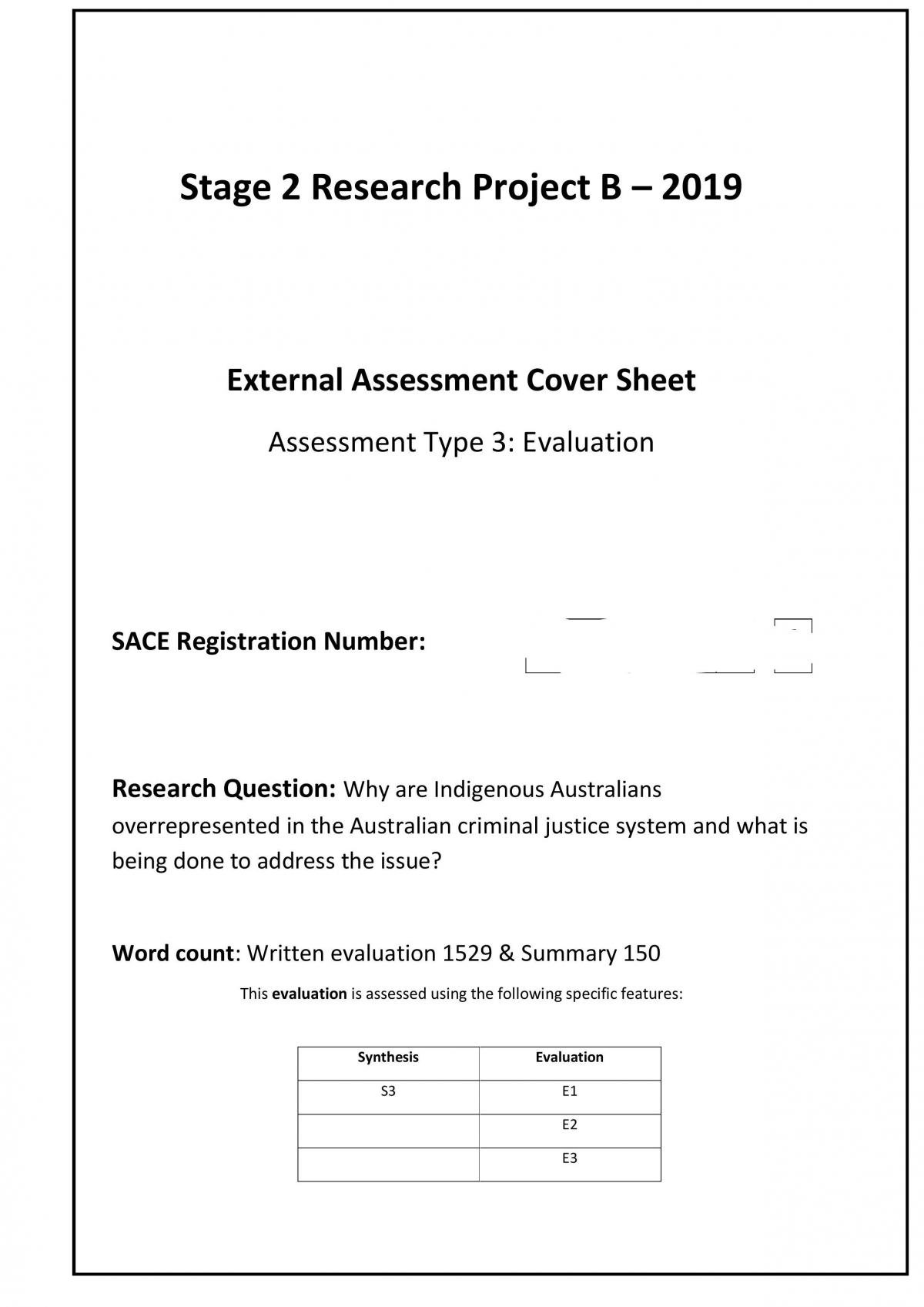RP Evaluation - Indigenous Australians - Page 1
