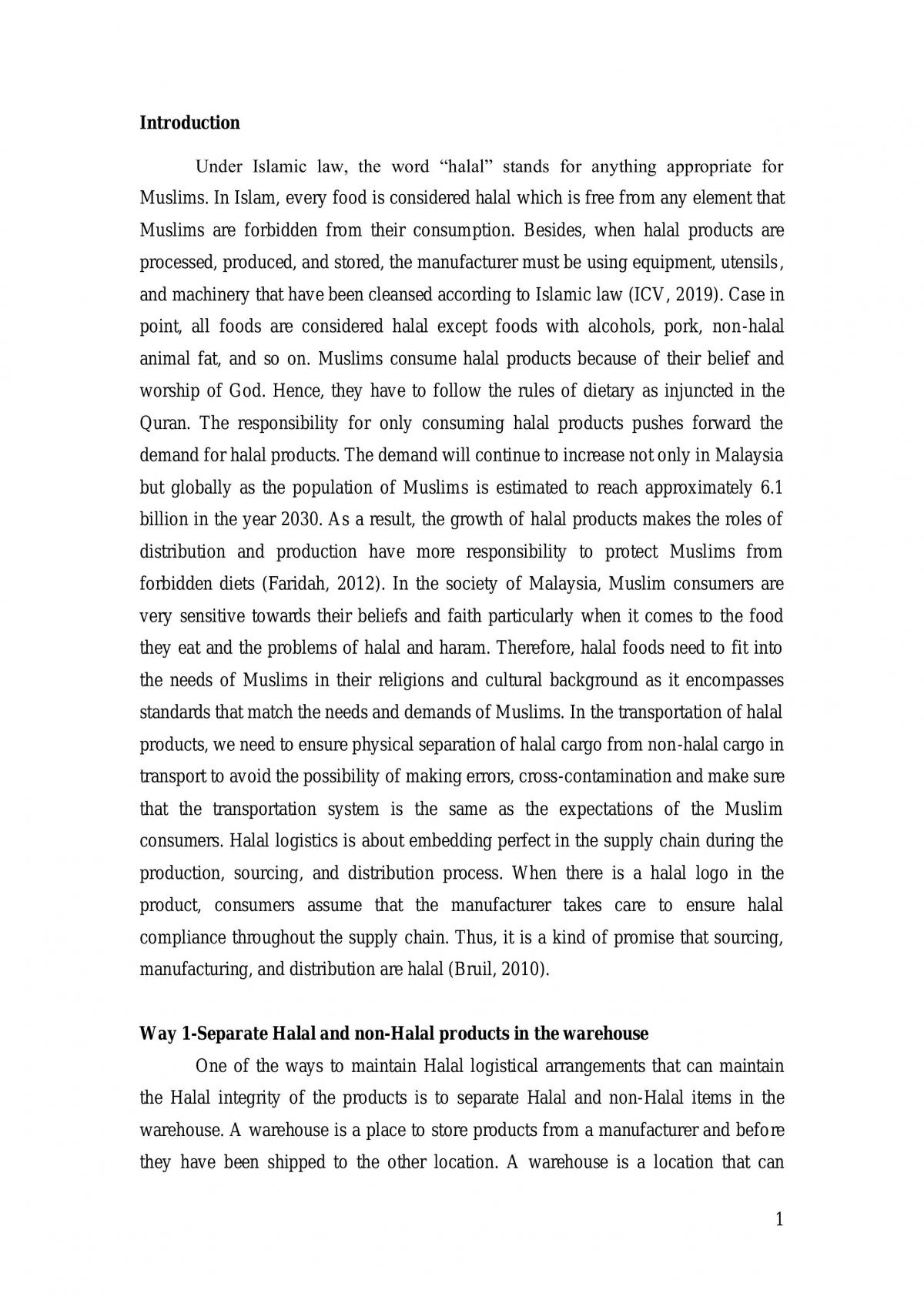Logistics assignment- Halal product - Page 1