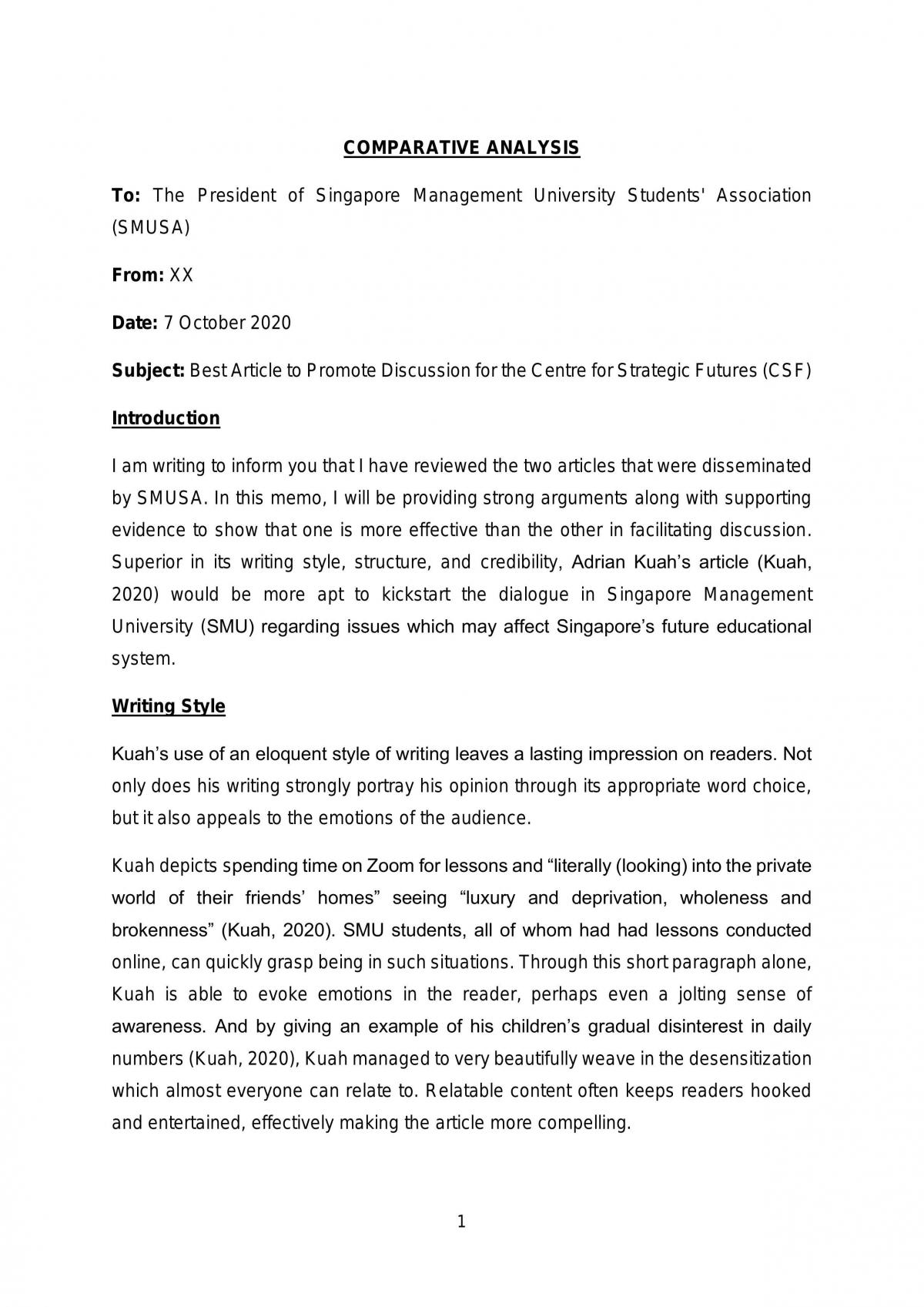 W&R Assessment 2 - Page 1