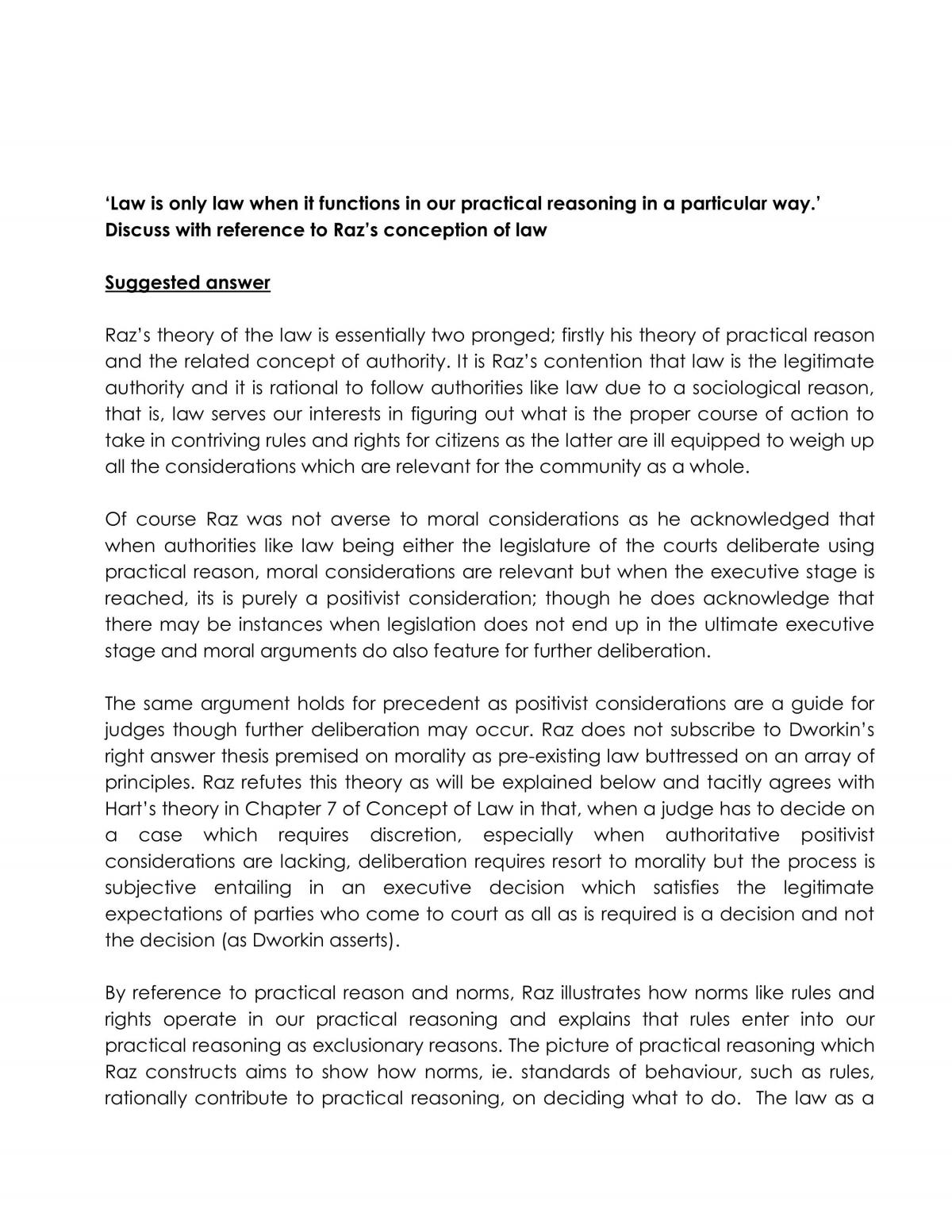 Raz’s Conception of Law - Page 1