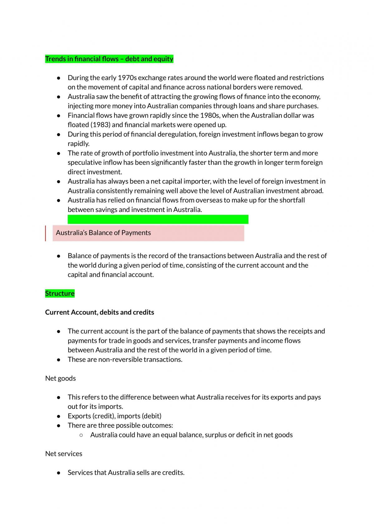 Topic 2 Economics Study Notes  - Page 2