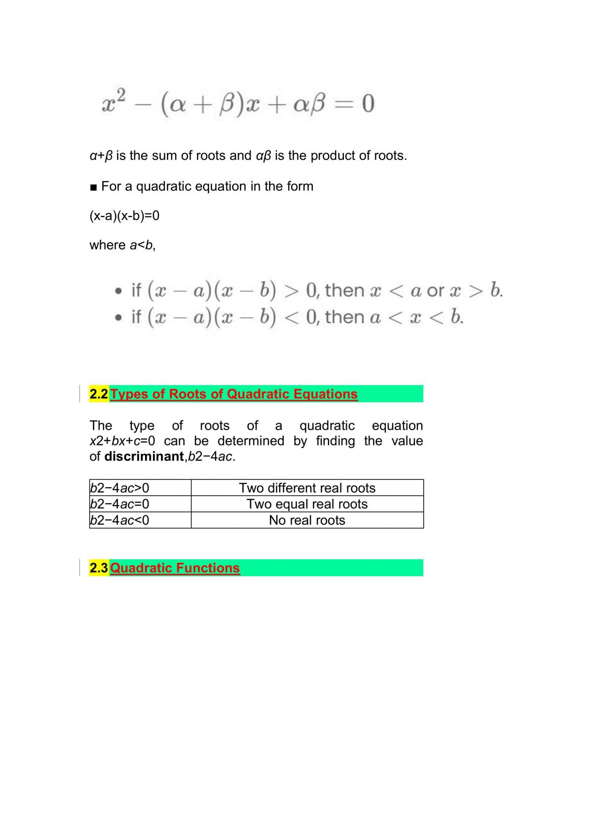 SPM Form 4 Add Math Notes | Additional Mathematics - Form 4 SPM | Thinkswap