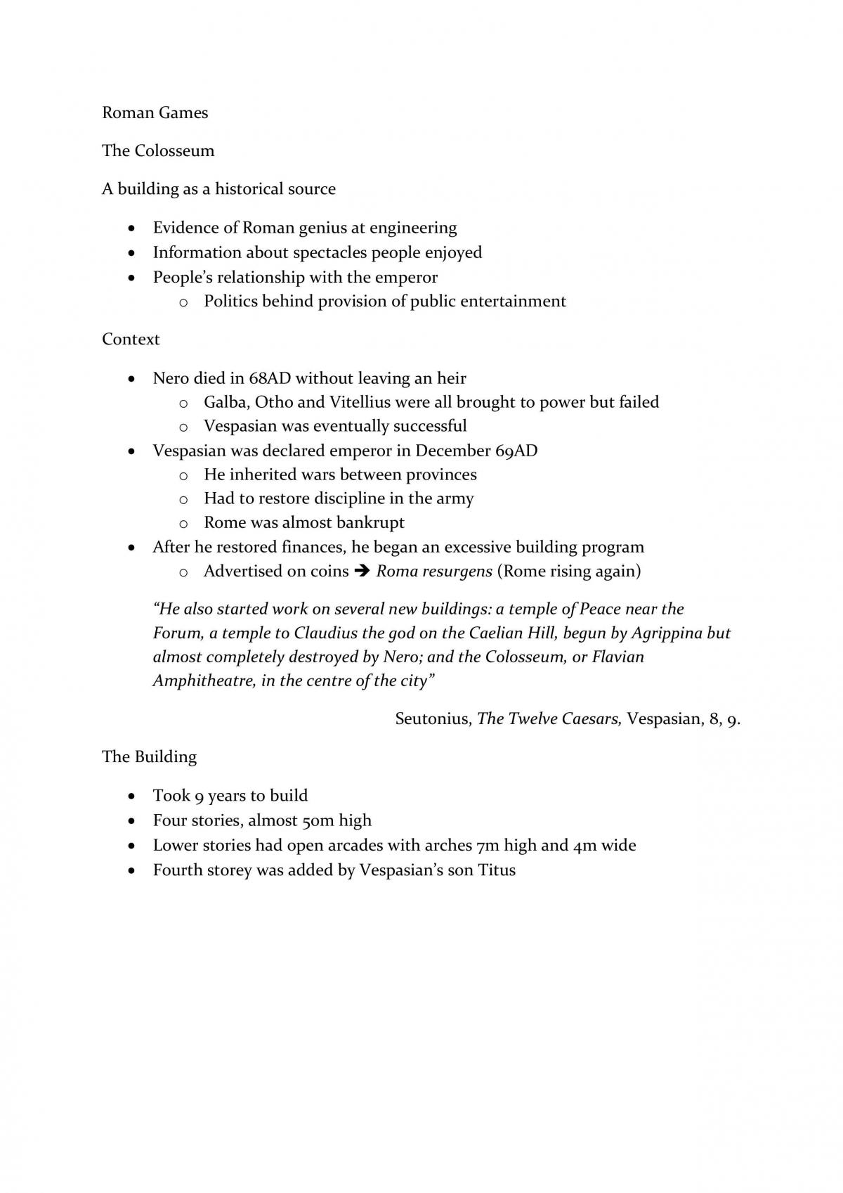 The Roman Games | Ancient History - Year 11 HSC | Thinkswap