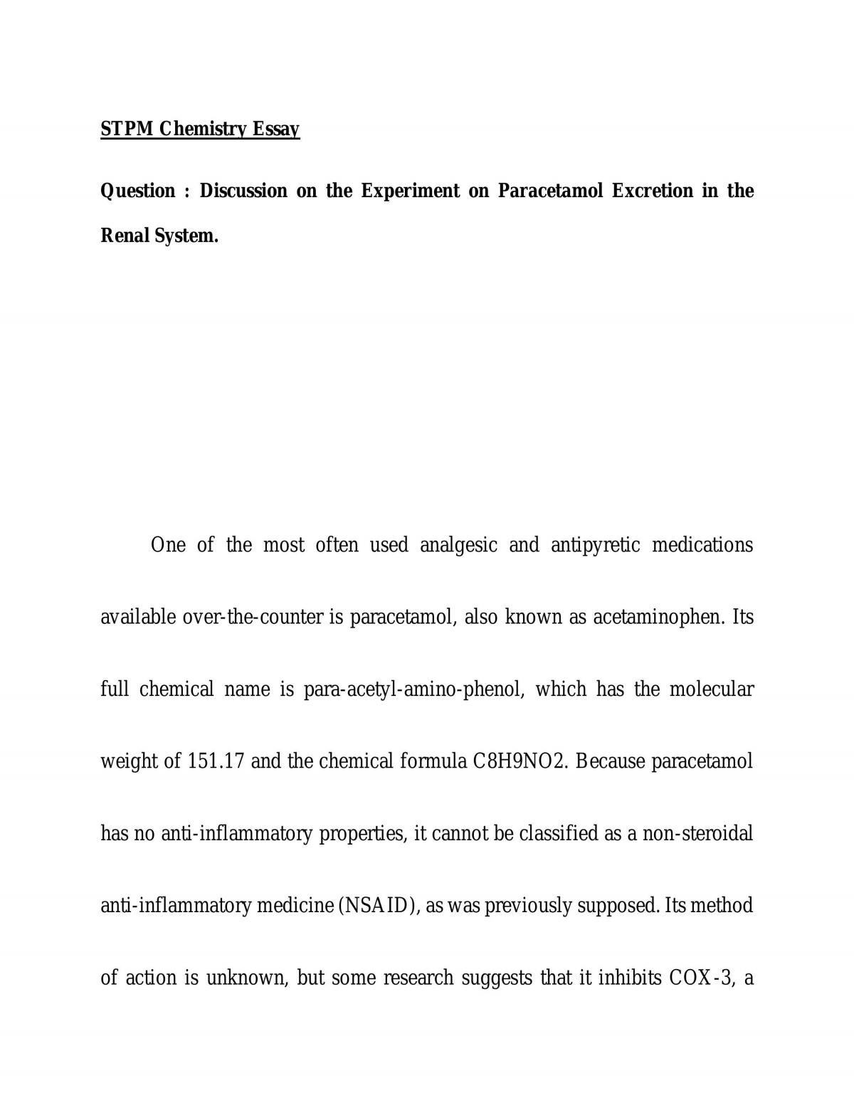 Experiment on paracetamol excretion in the renal system.  - Page 1
