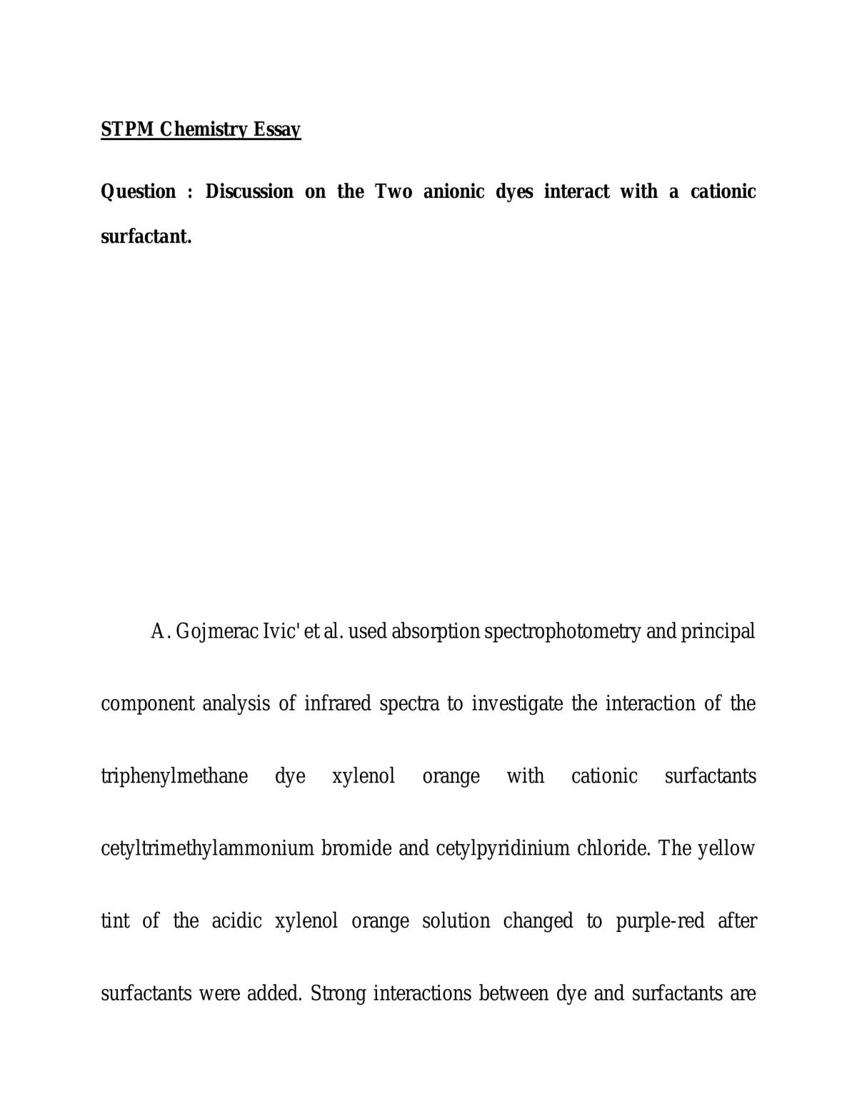 Two anionic dyes that interact with a cationic surfactant.  - Page 1
