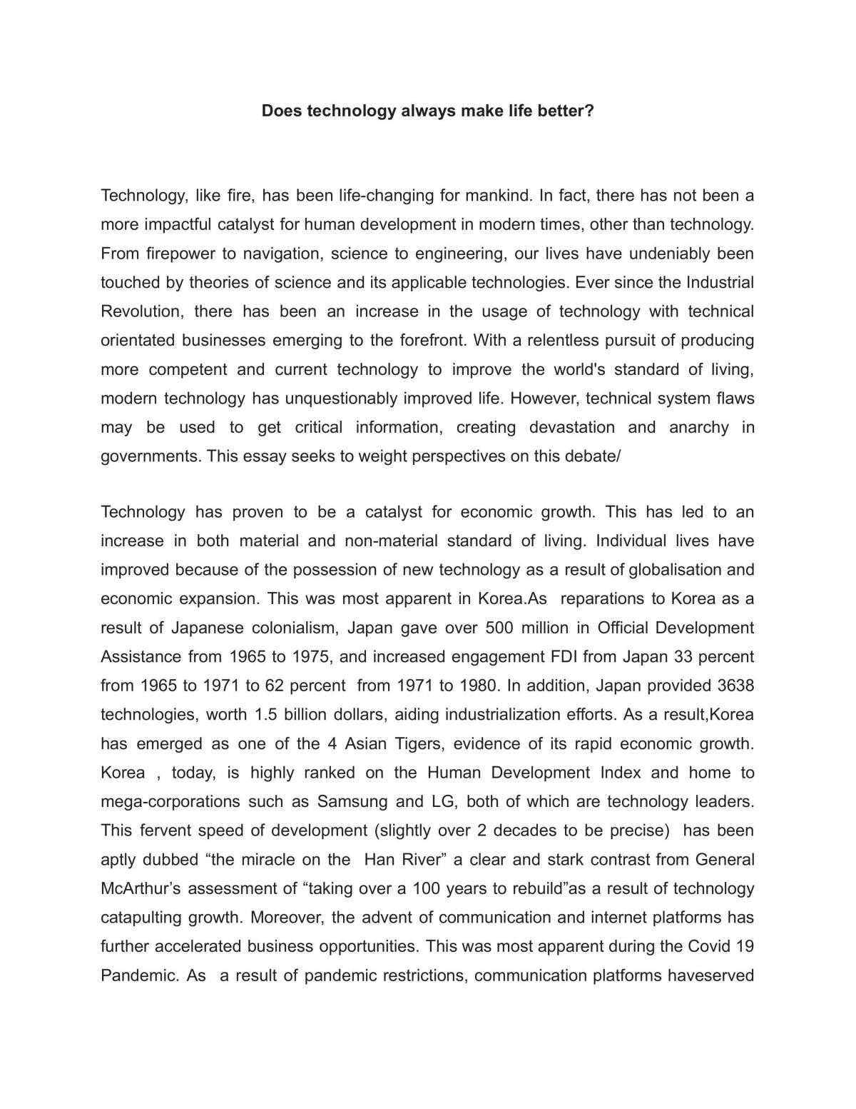 Does technology always make life better? - Page 1