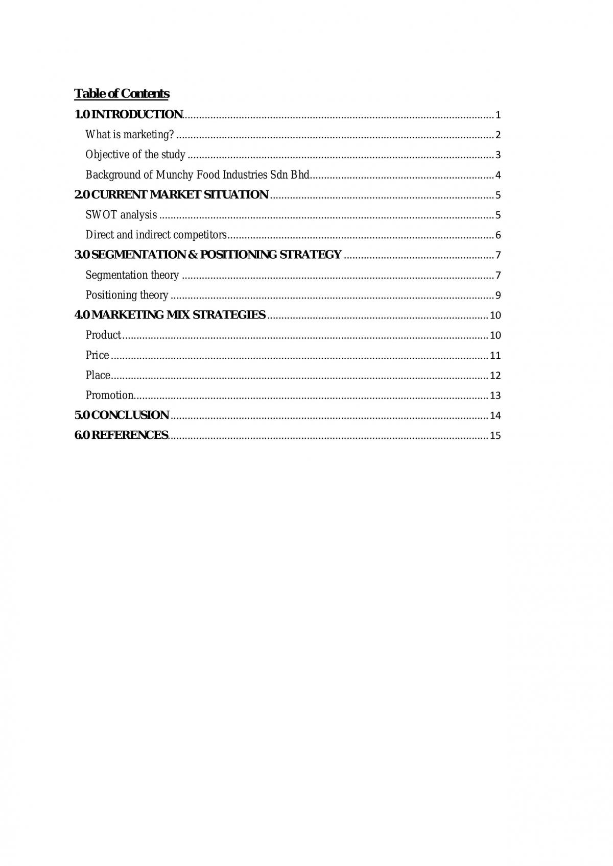 Marketing Principles Assignment - Page 1