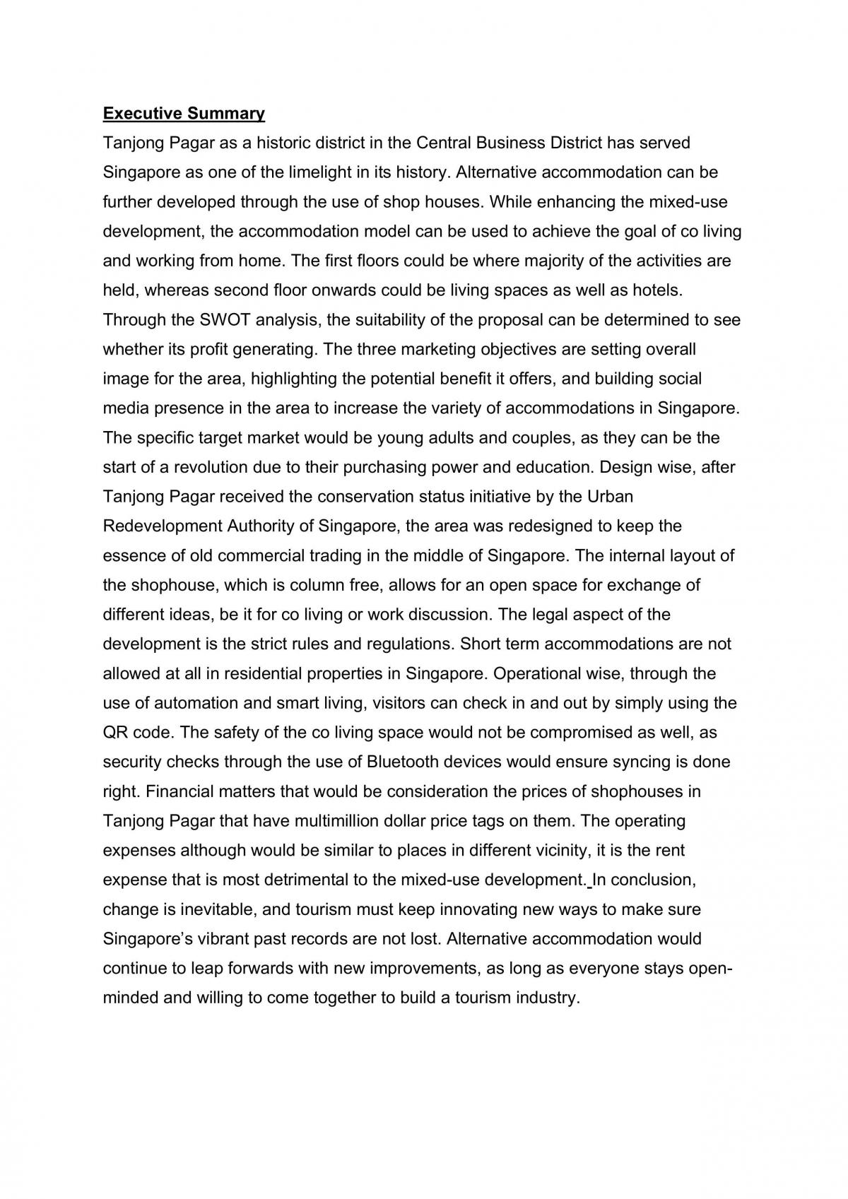 Alternative Accommodation Assignment 2 - Page 1