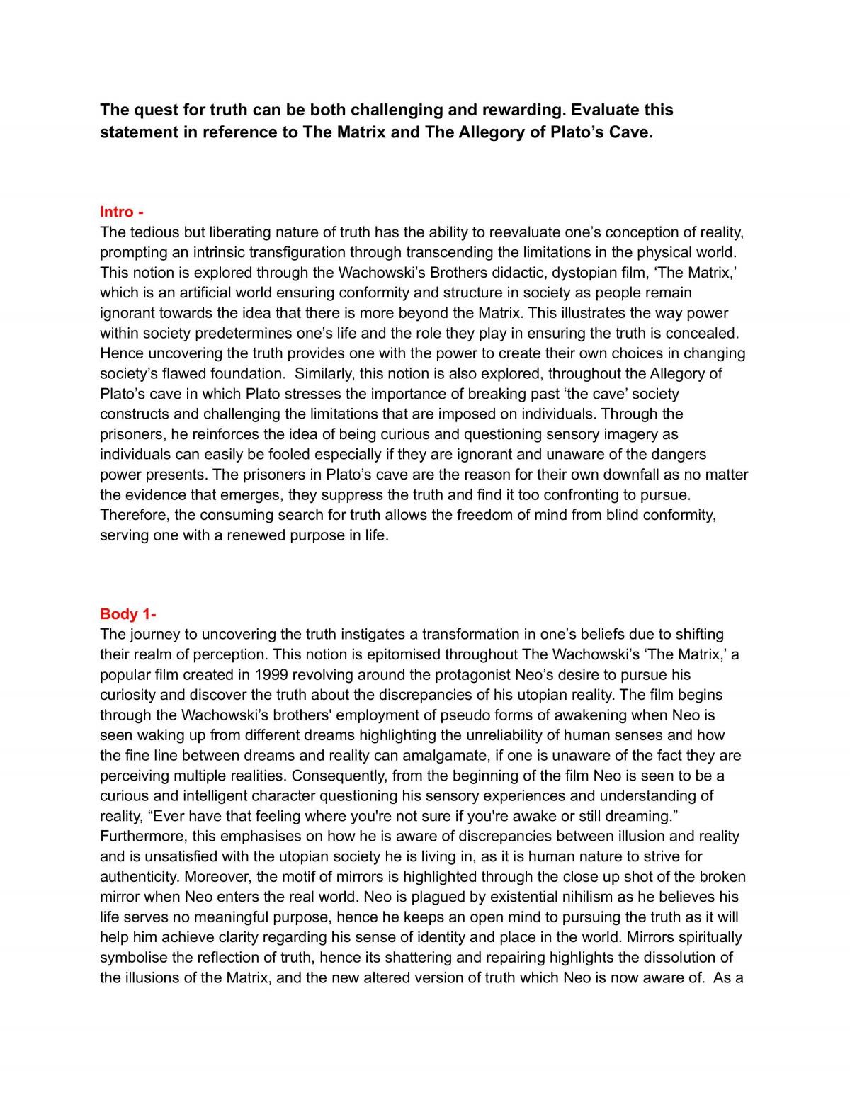 Plato and Matrix Comparative - Page 1