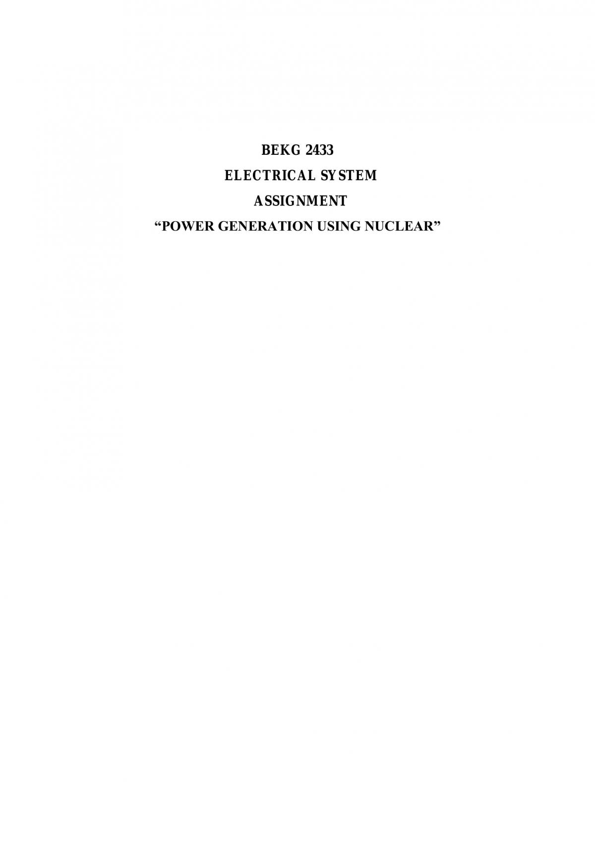 Power generation using nuclear - Page 1