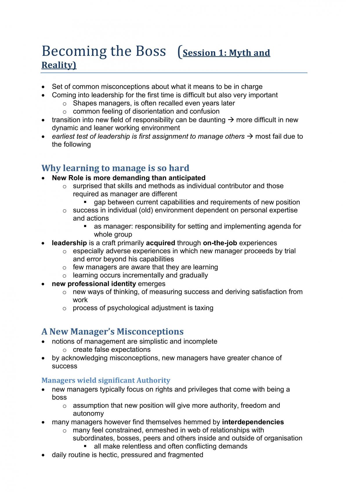 Management of Change Summary - Page 1