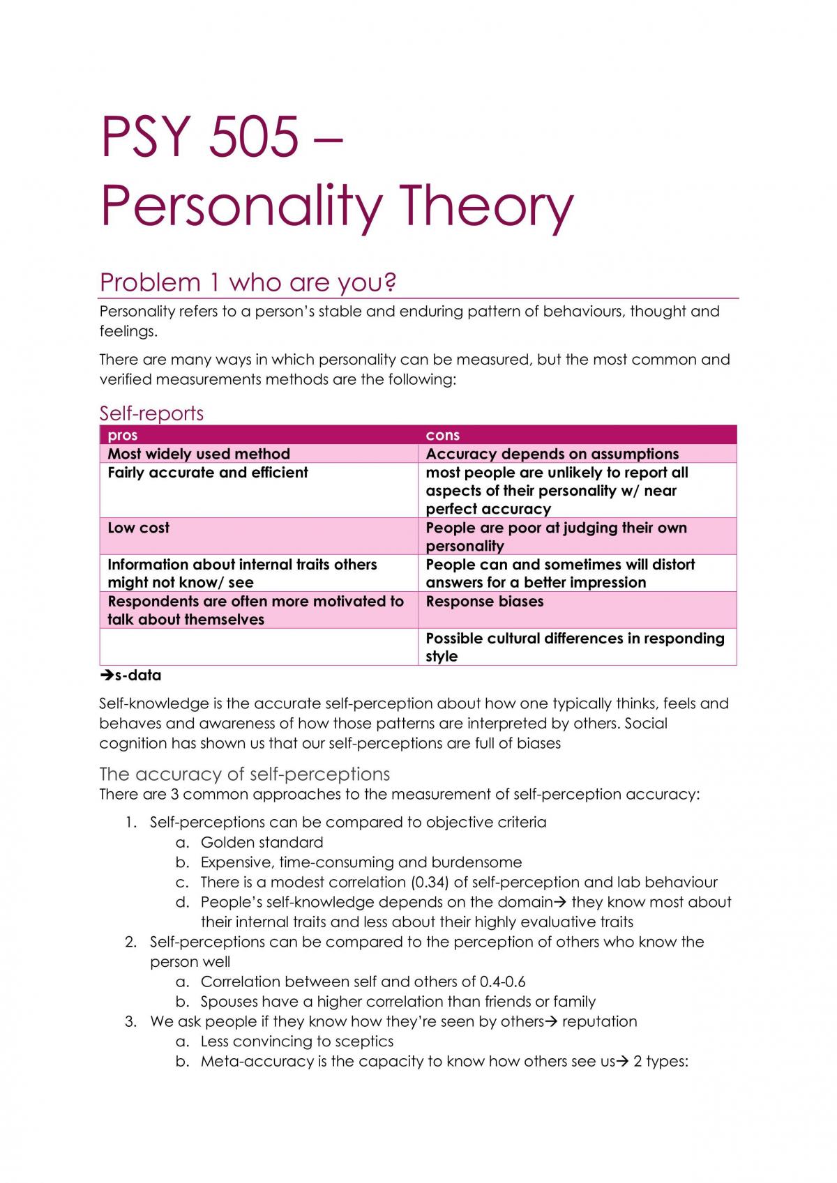 Personality Theory - Page 1