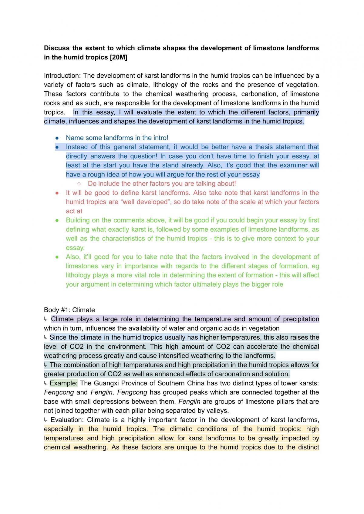 H2 Geography: Climate and Landforms - Page 1