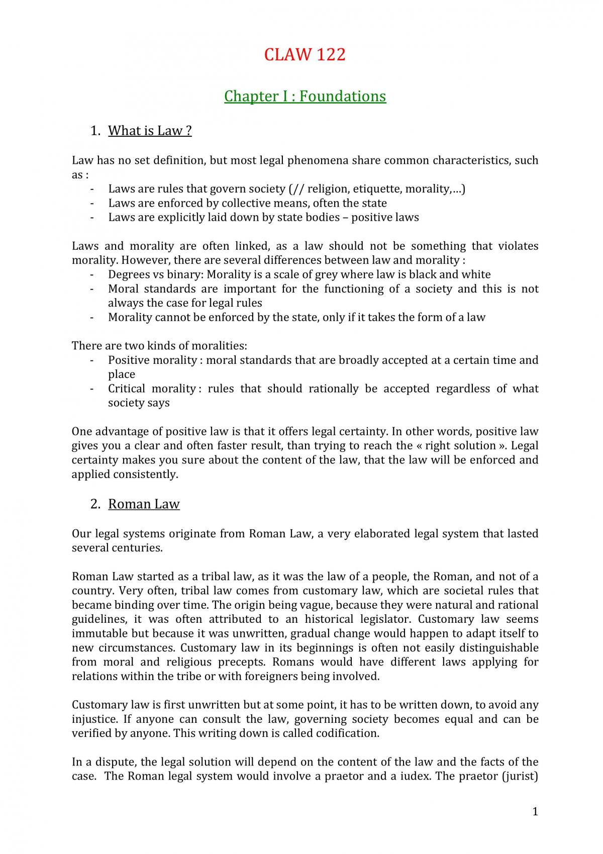 CLAW 122 Summary - Page 1