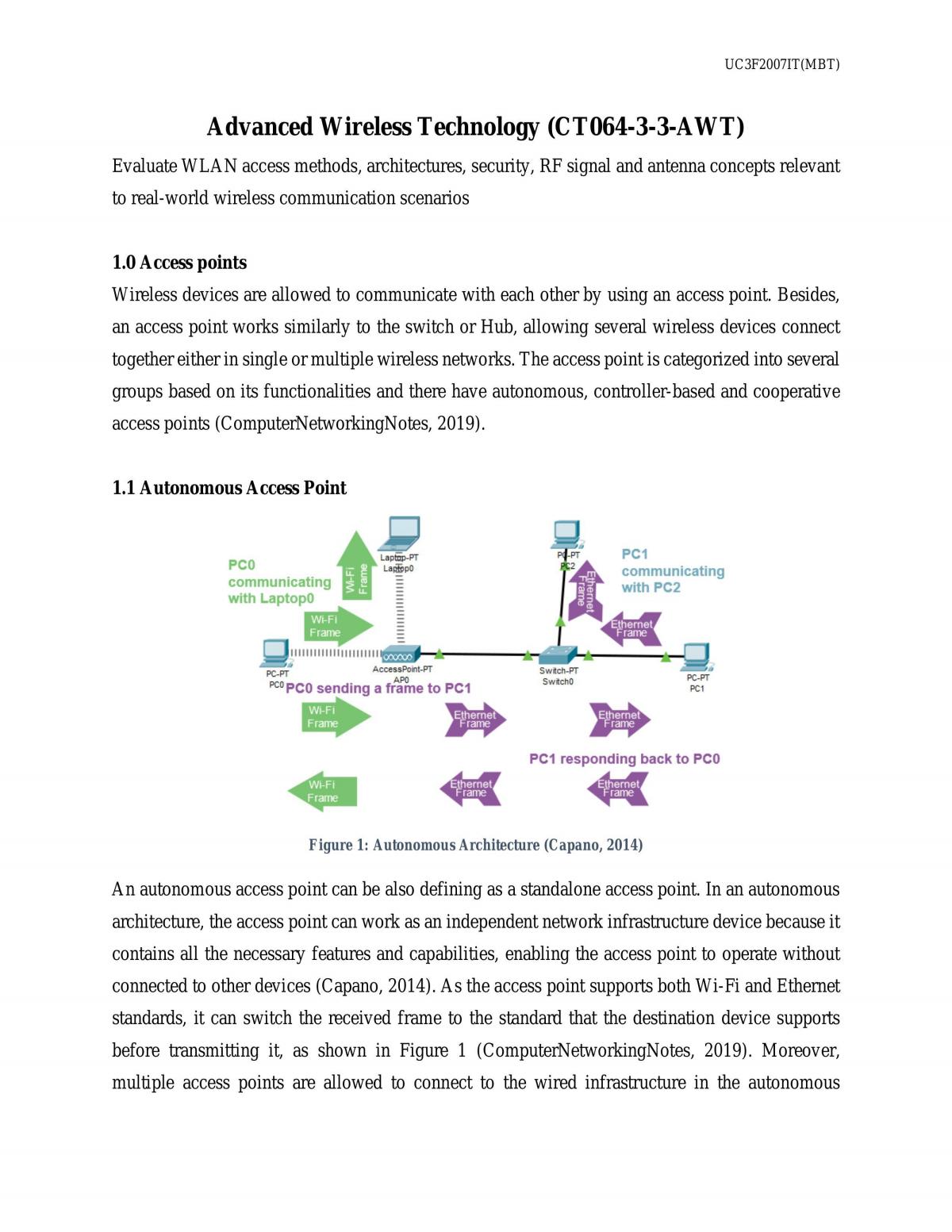 Understand and evaluate the WLAN  - Page 1