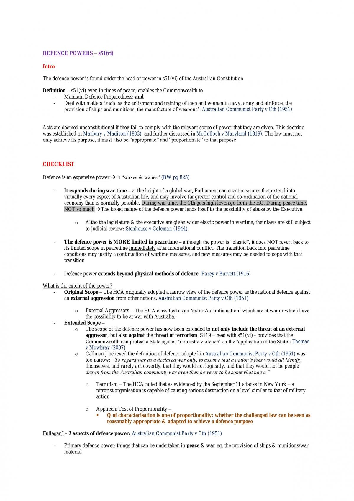 Constitutional Law Notes - Page 1