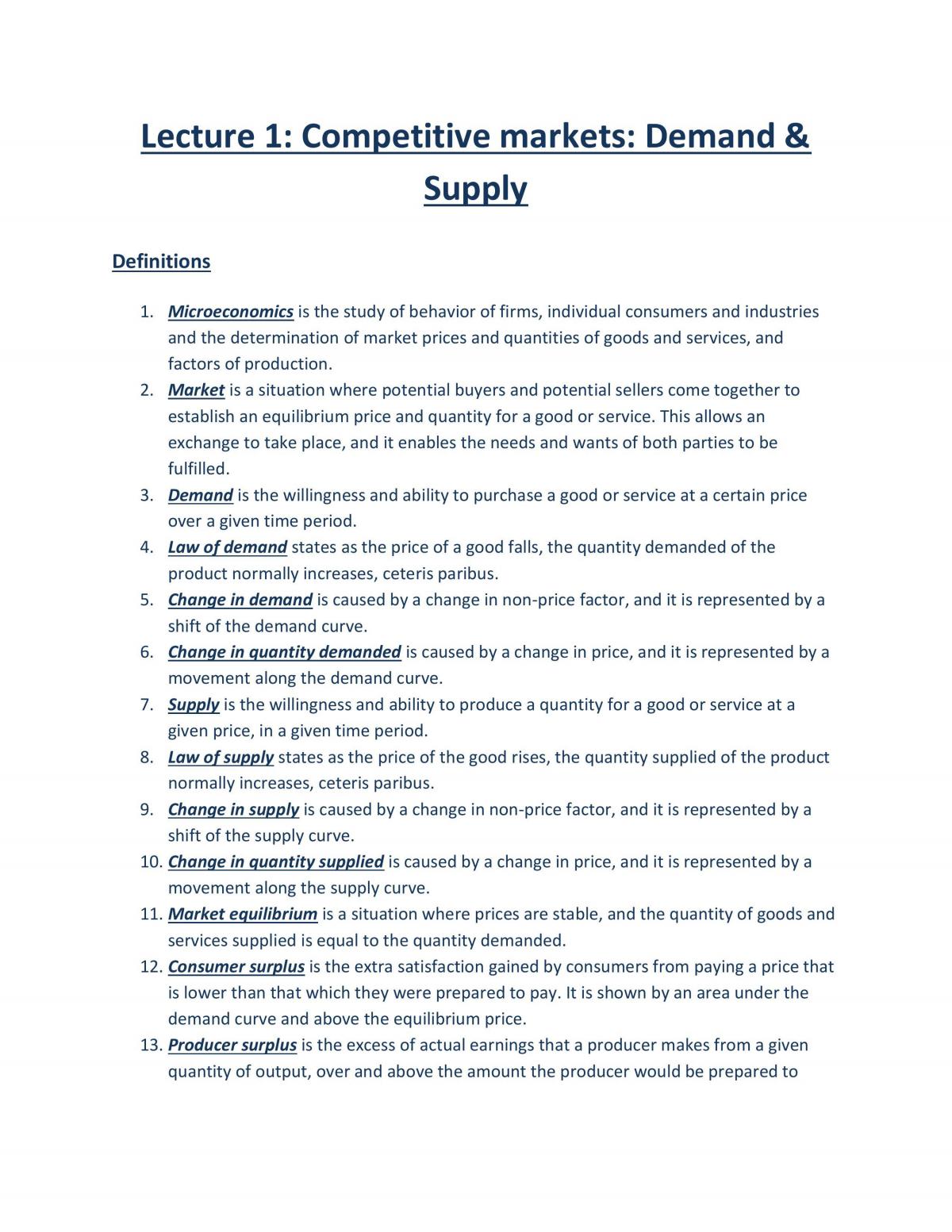 EC2101 Study Notes - Page 1