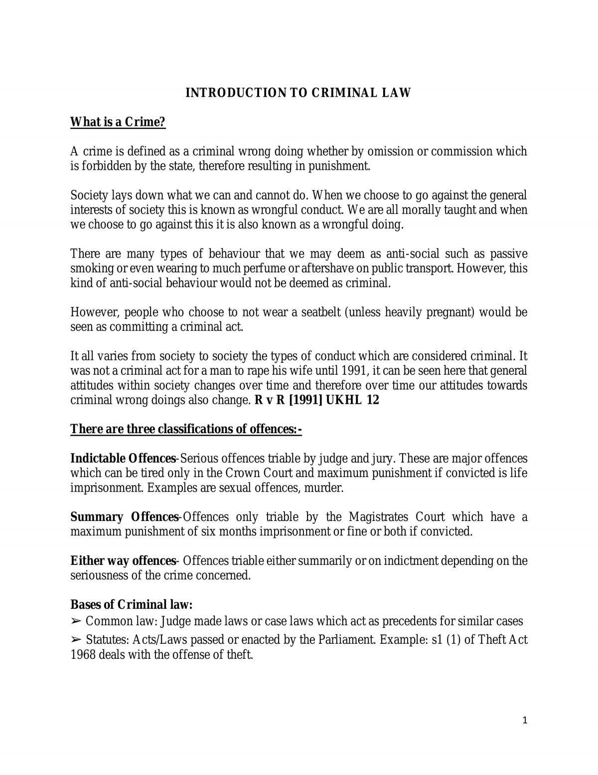Criminal Law Completed Notes - Page 1