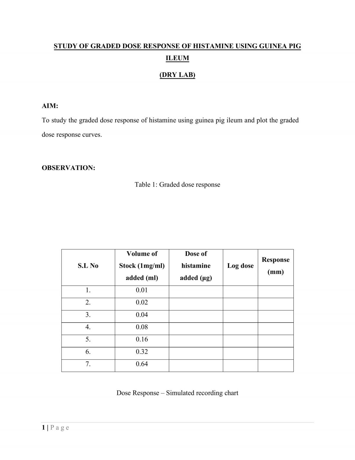 Graded Dose Response - Page 1