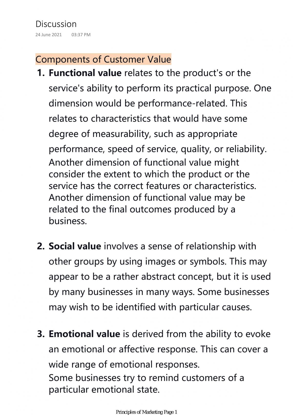 Principles of Marketing Study Note - Page 1