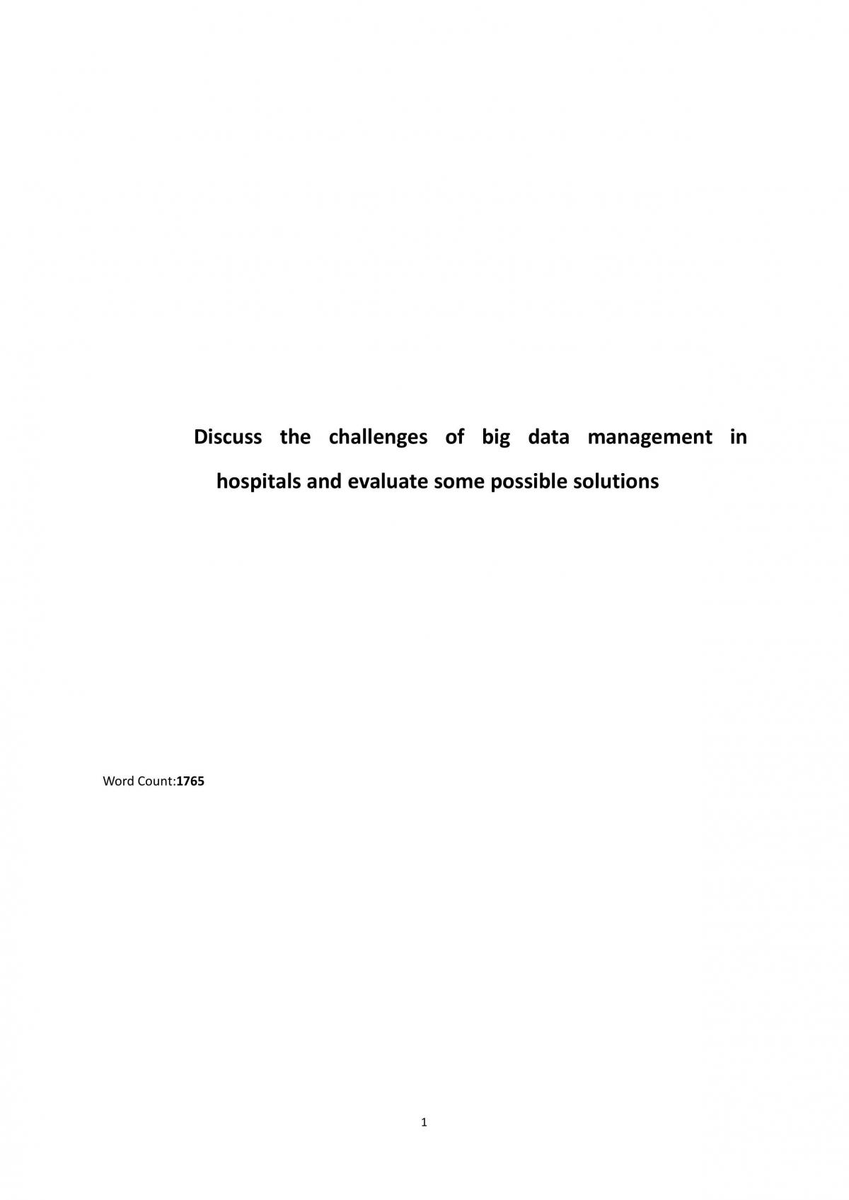 Essay for management - Page 1