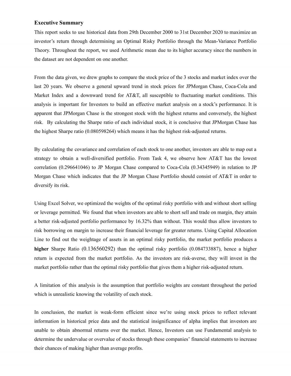 Excel Assignment - Page 1