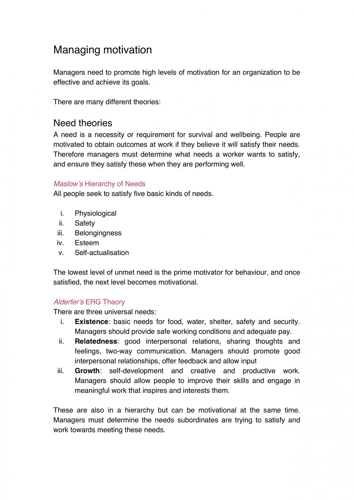 Management 100 Complete Study Notes - Page 1
