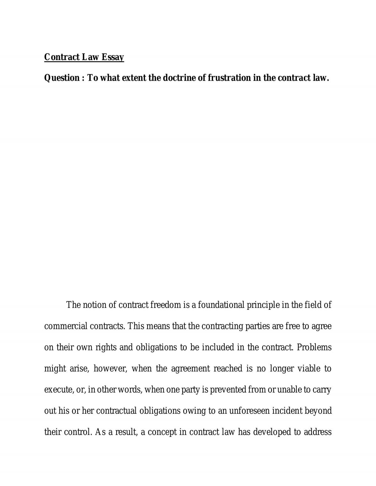 Doctrine of Frustration - Page 1