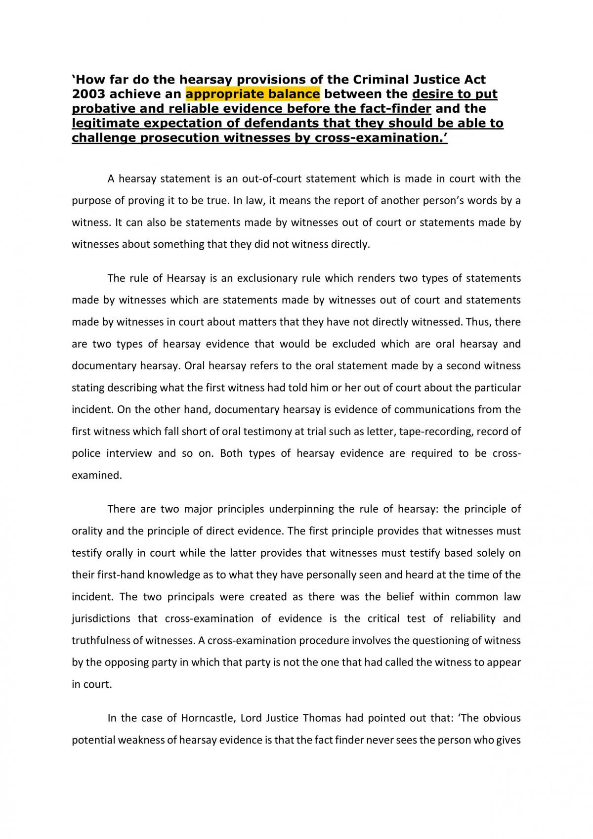Hearsay  - Page 1