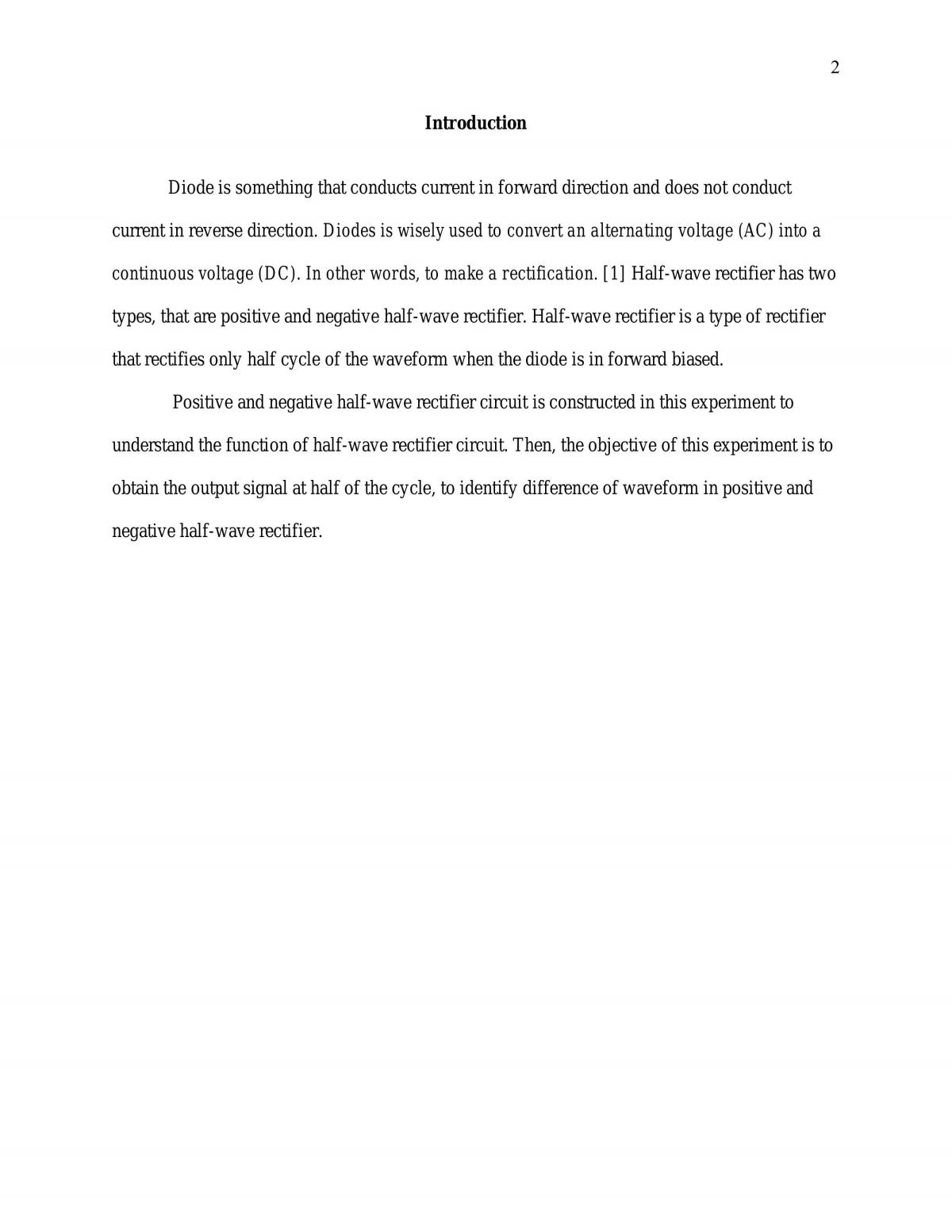 Half wave rectifier - Page 1