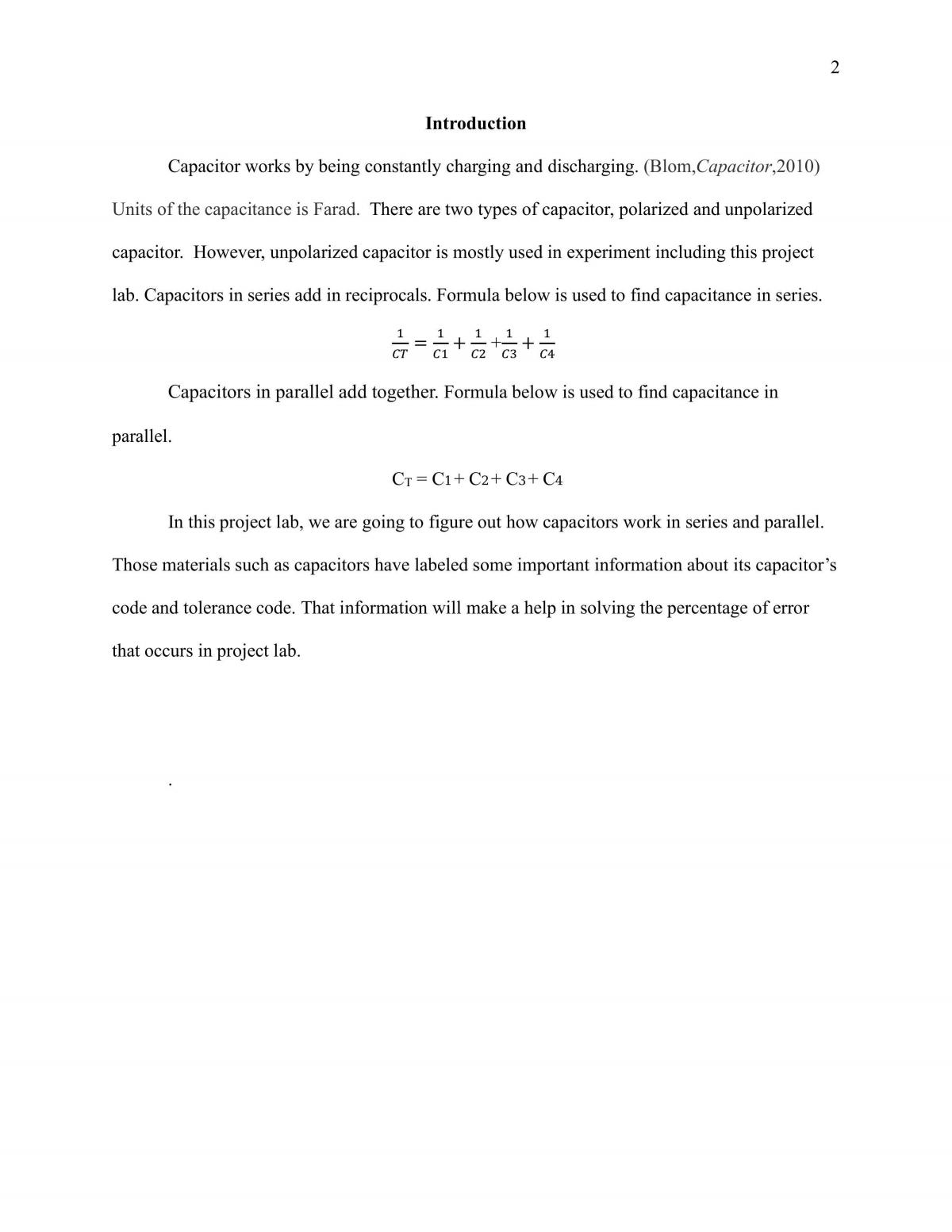Capacitor in series and parallel - Page 1