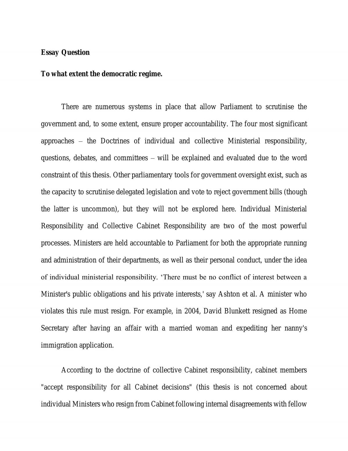 Democratic regime  - Page 1