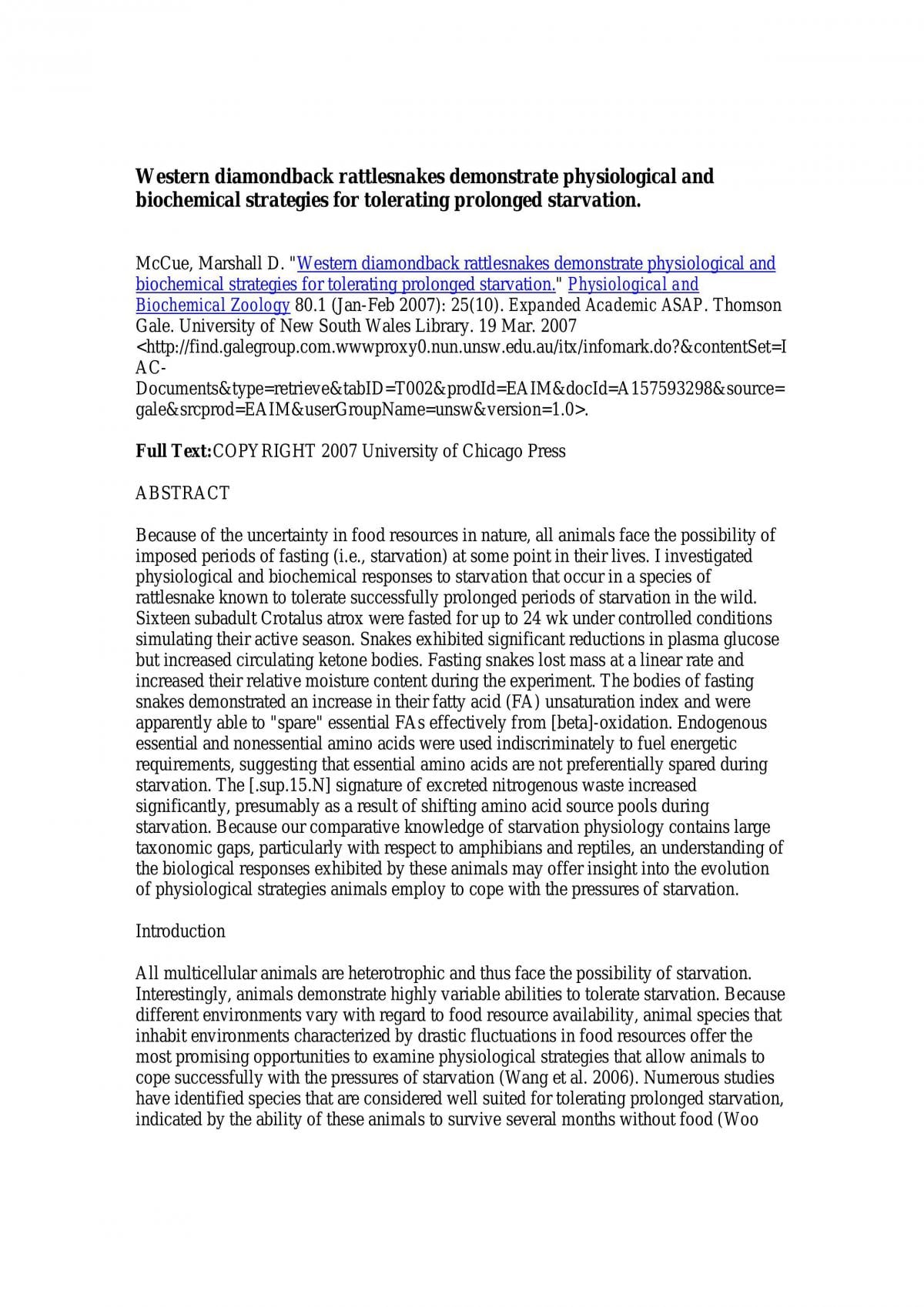 Babs First Year First Assignment - Article - Page 1