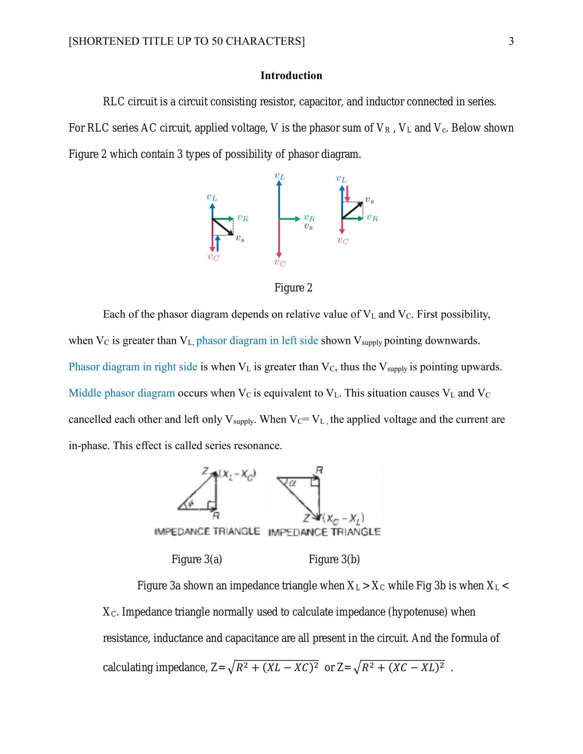 Effect of A.C on series RLC components - Page 1
