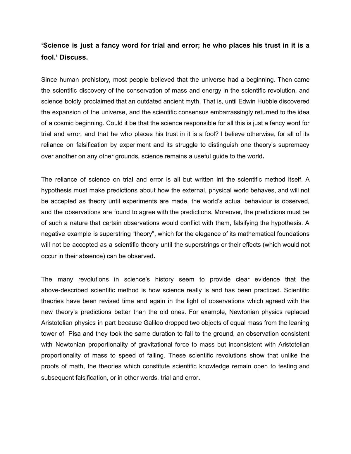 KI Essay - Science and Math - Page 1