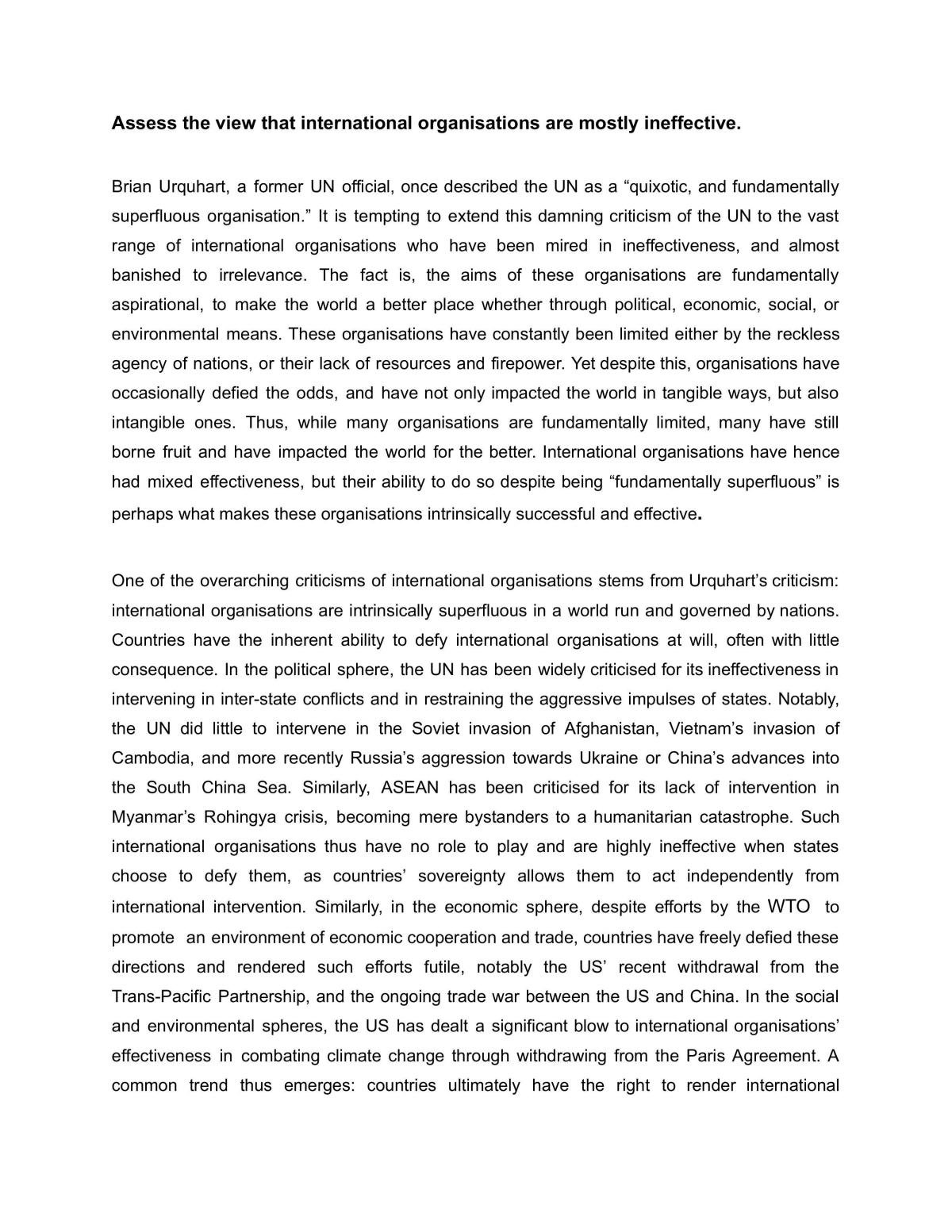 KI Essay - Assess the view (Gender and Governance) - Page 1