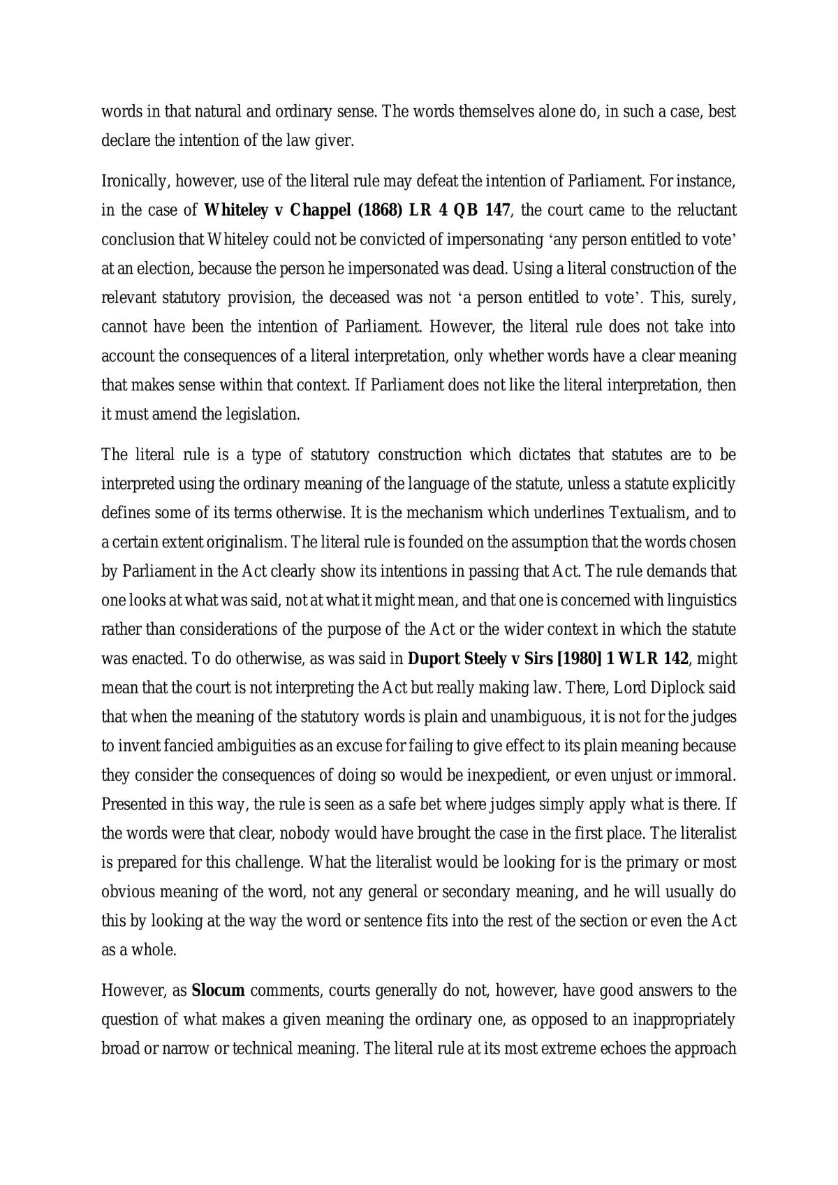 Literal Rule of Interpretation - Page 2