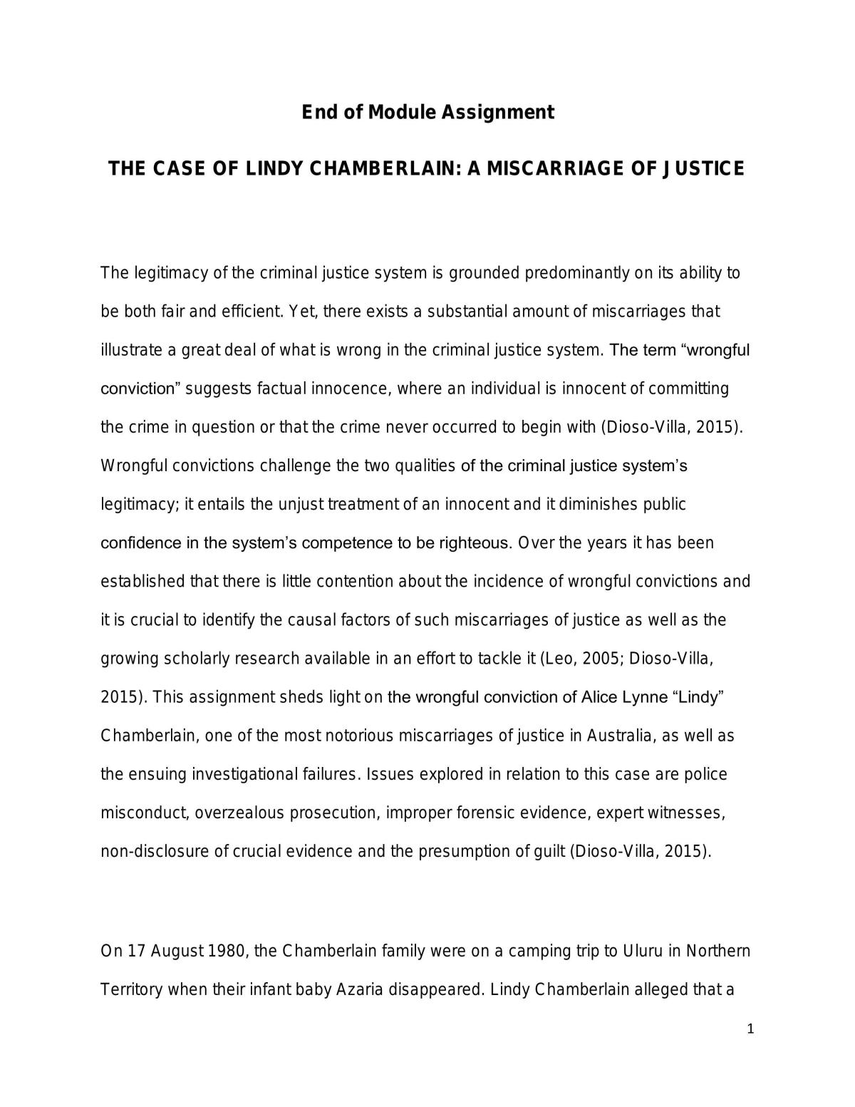 what is miscarriage of justice essay