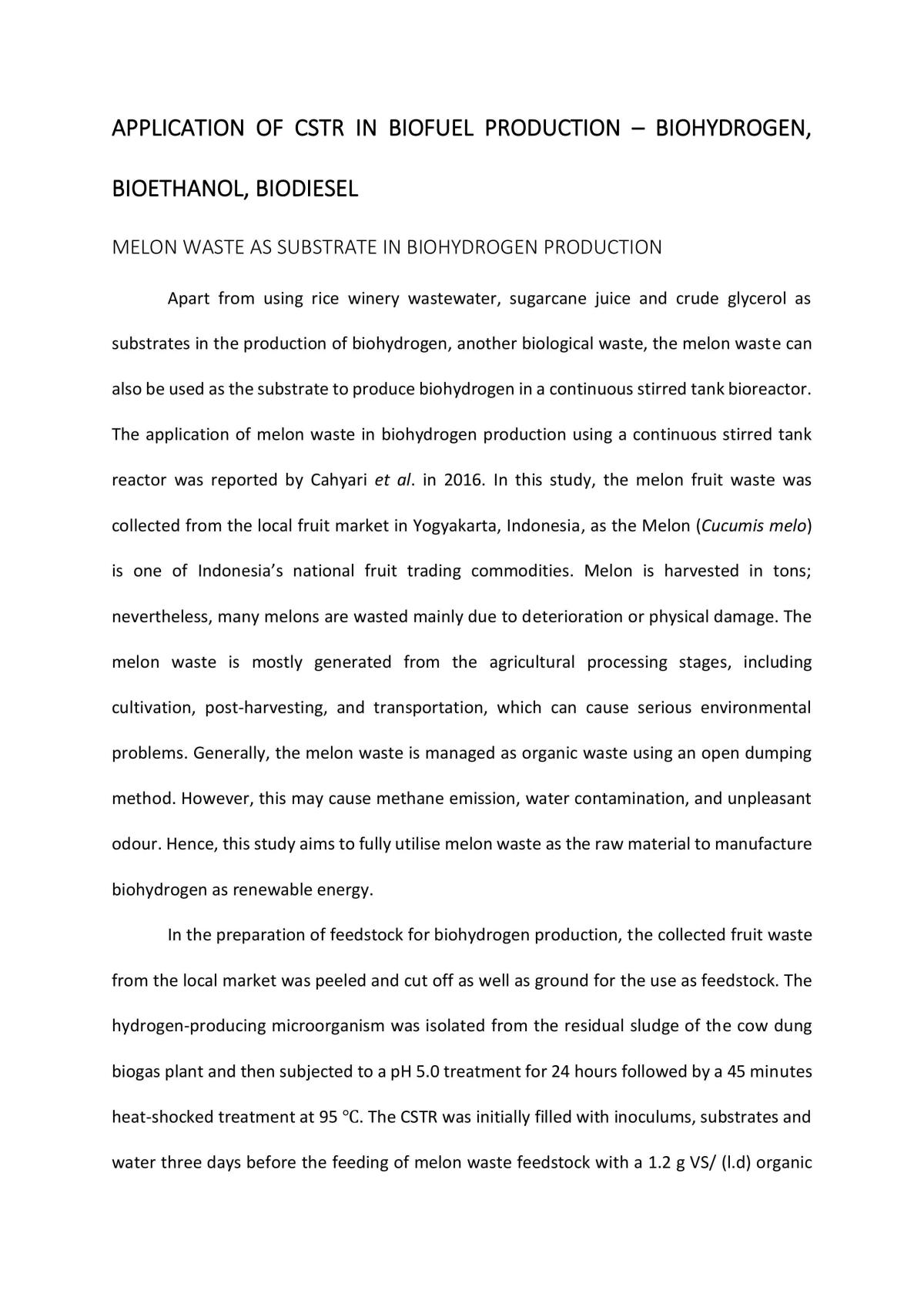 Application of CSTR in biofuel production (2) - Page 1
